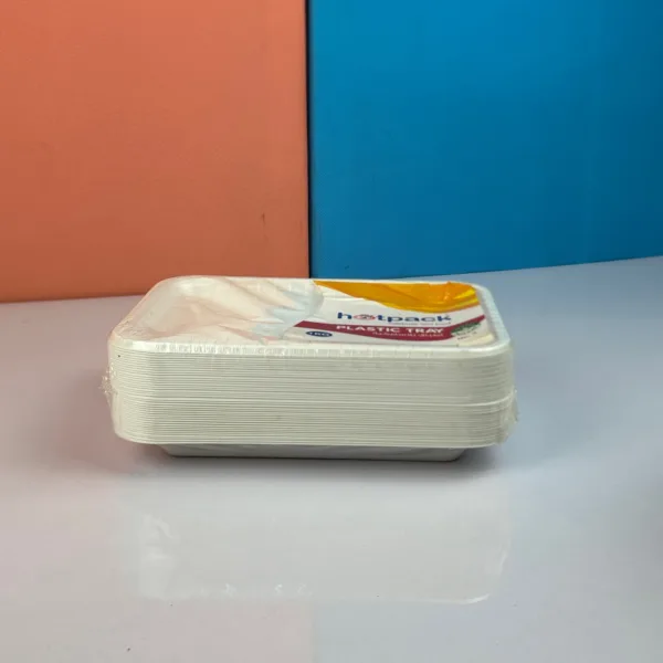 Assiettes en plastique réutilisables hotpack 22x16cm