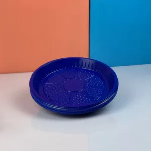Assiettes en plastique coloris bleu 23cm