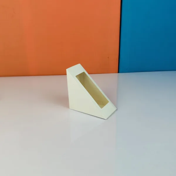 Boîte à sandwich triangle blanc – Image 3