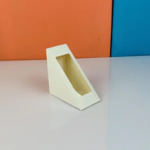 Boîte à sandwich triangle blanc
