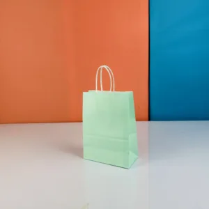 Sacs 20x15cm vert clair en kraft