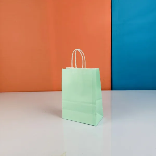 Sacs 20x15cm vert clair en kraft