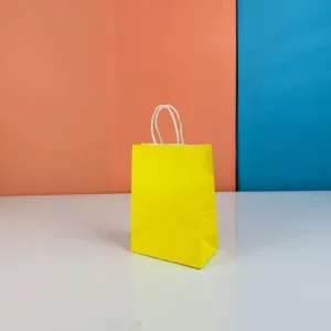 Sacs 20x15cm jaune en kraft