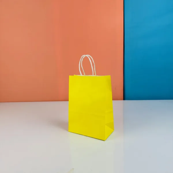 Sacs 20x15cm jaune en kraft