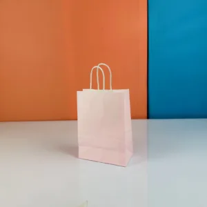 Sacs 20x15cm rose clair en kraft
