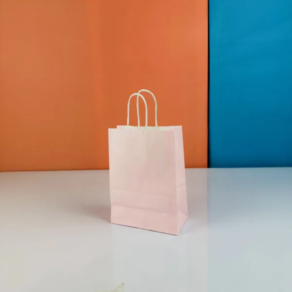 Sacs 20x15cm rose clair en kraft