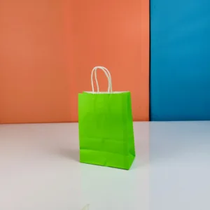 Sacs 20x15cm vert en kraft