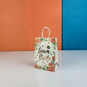 Sacs 20x15cm en kraft team bride
