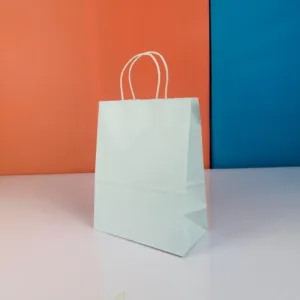 Sacs 27x21cm vert clair en kraft