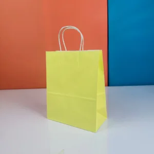 Sacs 27x21cm jaune clair en kraft