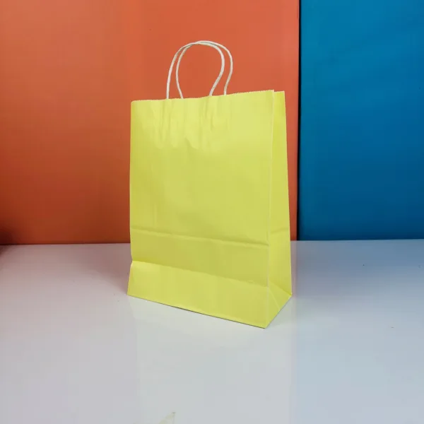 Sacs 33x26cm jaune clair en kraft