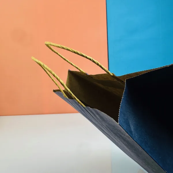 Sacs 33x26cm bleu nuit en kraft – Image 3