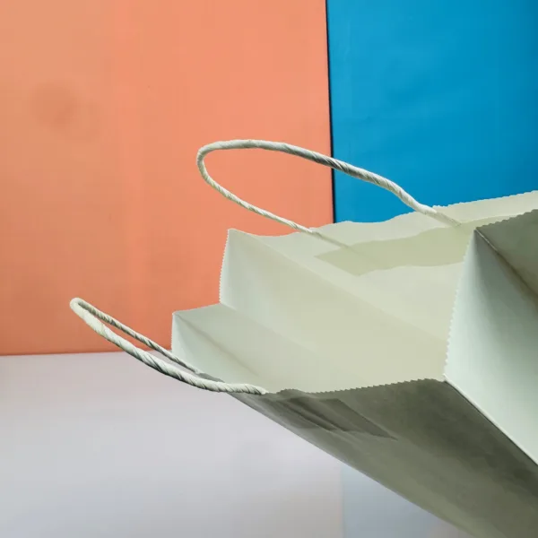 Sacs 33x26cm blanc en kraft – Image 3