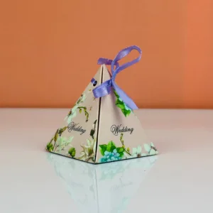 Boîtes à dragées forme triangulaire wedding