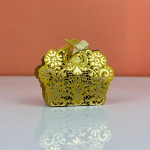 Boîtes à dragées or avec ruban