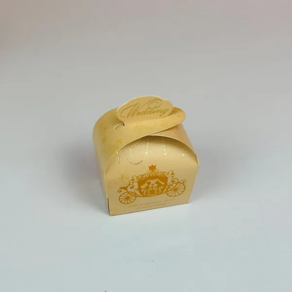 Boîtes à dragées char beige thème mariage – Image 5