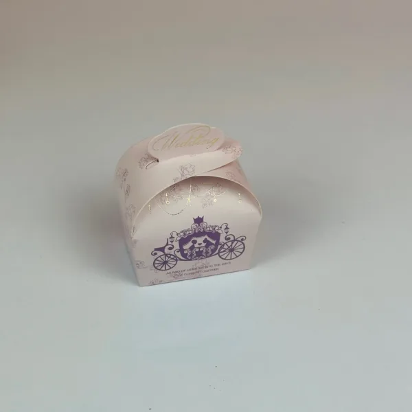 Boîtes à dragées char mauve thème wedding – Image 3