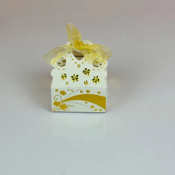 Boîtes à dragées blanc décoré or – Image 5