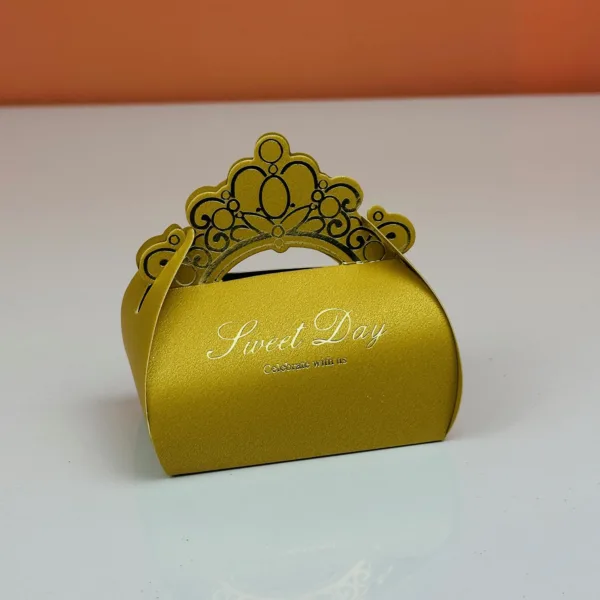 Boîtes à dragées bout couronne sweet day or – Image 2
