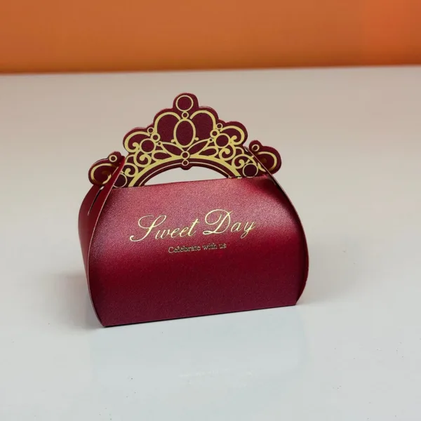 Boîtes à dragées bout couronne sweet day bordeau – Image 2