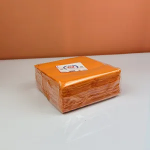 Serviettes de table fay orange 33x33cm