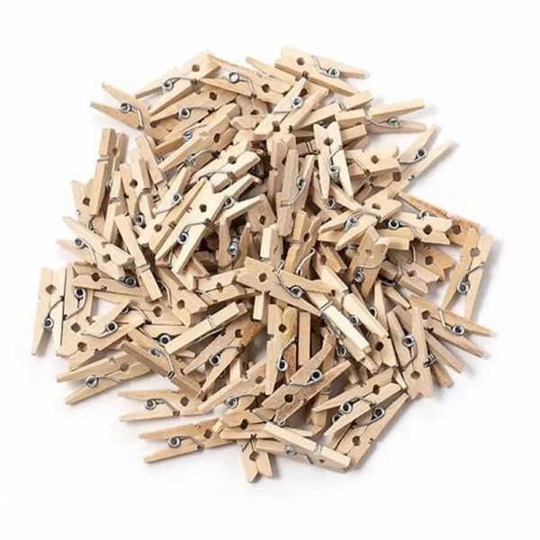 Mini pinces à cocktails en bois