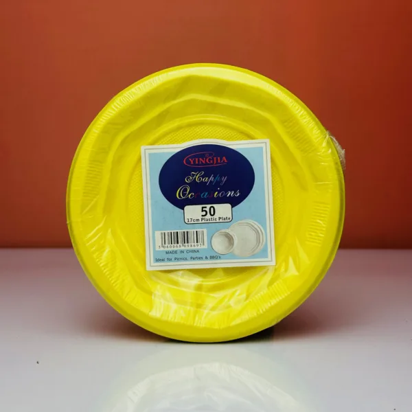 Assiettes party pack 17cm coloris jaune
