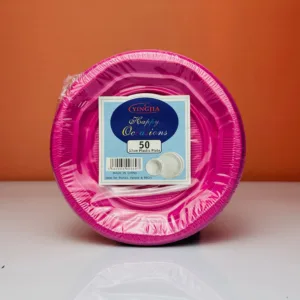 Assiettes party pack 17cm coloris fuschia