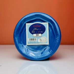 Assiettes party pack 17cm coloris bleu