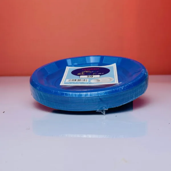 Assiettes party pack 17cm coloris bleu – Image 2