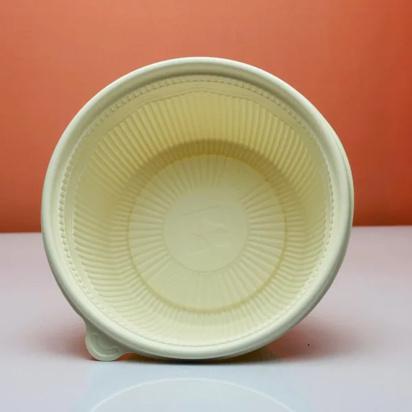Boîte ronde 850ml en plastique en amidon de maïs – Image 5