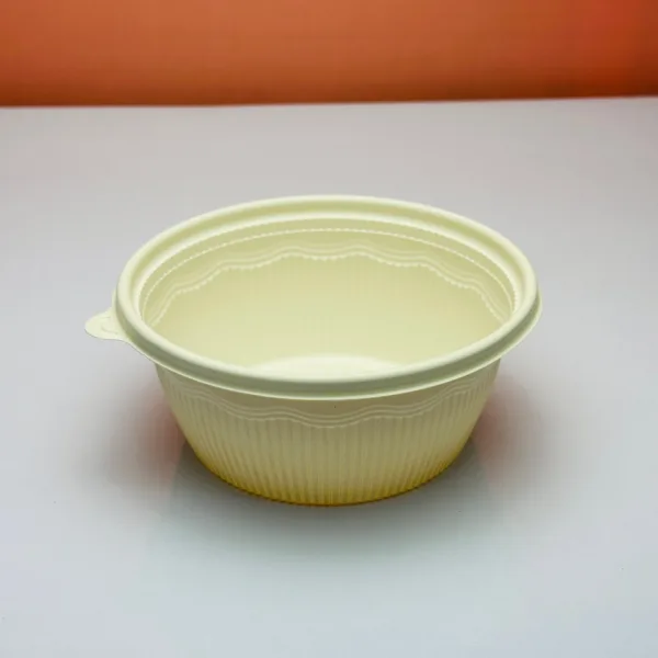 Boîte ronde 850ml en plastique en amidon de maïs – Image 3