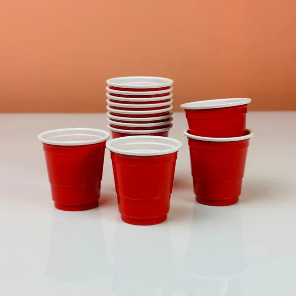 Verres à shots couleur rouge