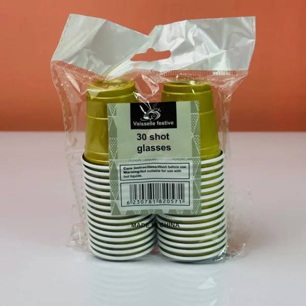 Verres à shots couleur or – Image 3