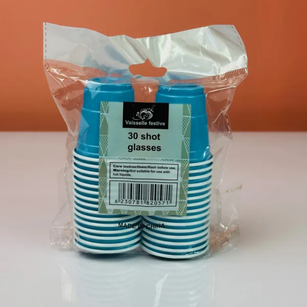 Verres à shots couleur bleu ciel – Image 3