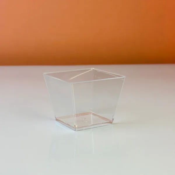 Verrines en acrylique carrée évasée 120ml