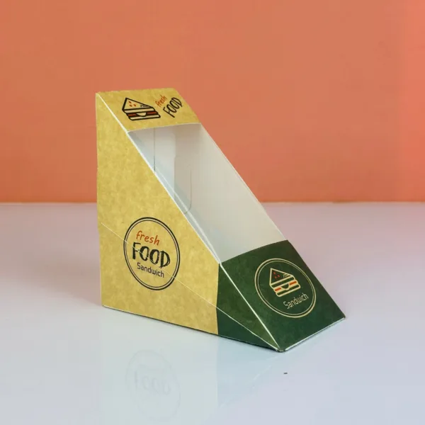 Boîte à sandwich en kraft avec fenêtre