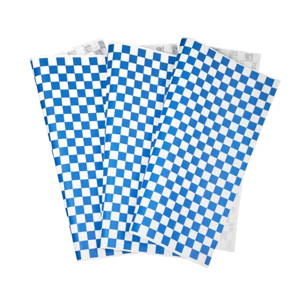 Feuilles de papier sulfurisé bleu à carreaux – Image 2